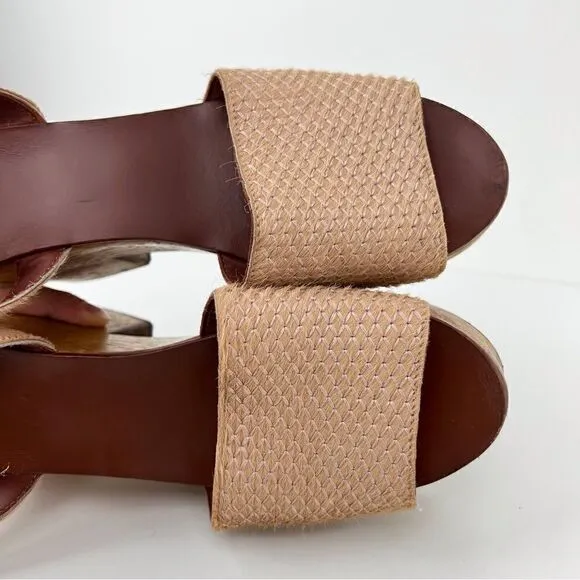 Tory Burch Camilla Calf Hair Wedge Sandals Size 8