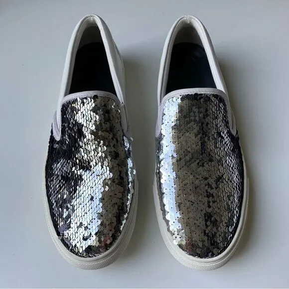 Tory Burch Carter Slip-on Sequined Sneakers size 8