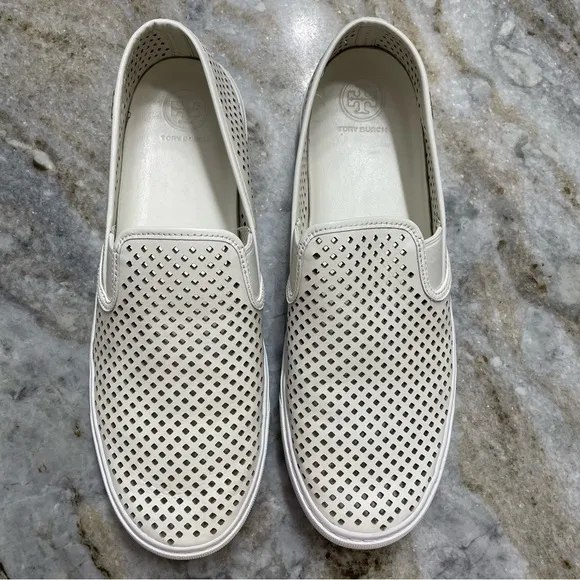 Tory Burch Jesse Perforted Slip On Sneakers Size 9.5