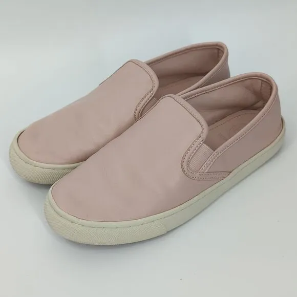 Tory Burch Jessie Pink Slip On Leather Sneakers 7M