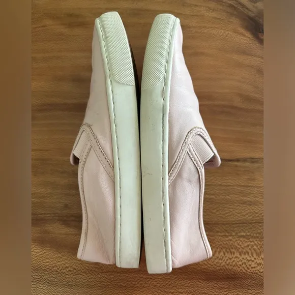 Tory Burch Jessie Pink Slip On Leather Sneakers