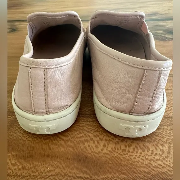Tory Burch Jessie Pink Slip On Leather Sneakers