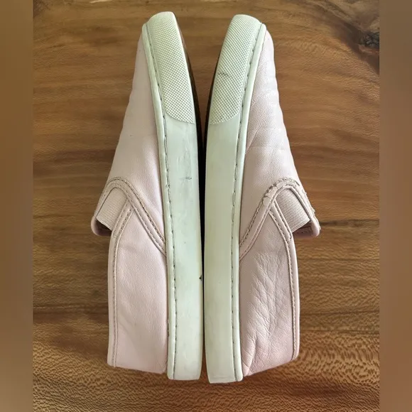Tory Burch Jessie Pink Slip On Leather Sneakers