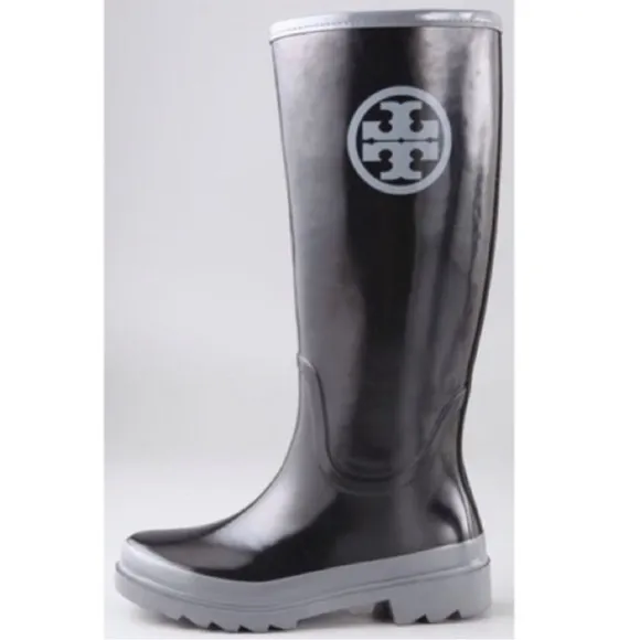 Tory Burch Logo Rain Boots