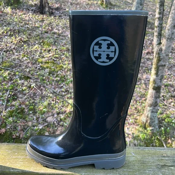 Tory Burch Logo Rain Boots