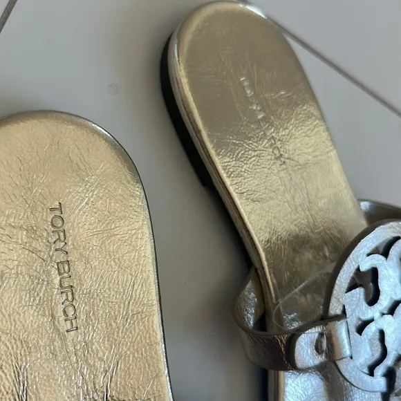 Tory Burch Miller Gold Sandals Shoes size 10