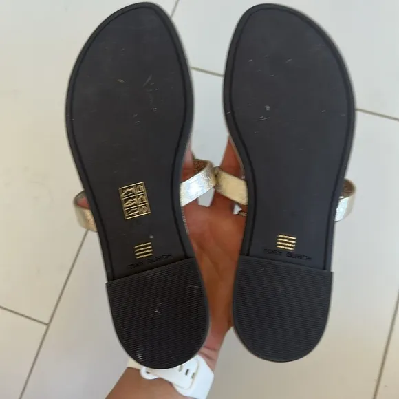 Tory Burch Miller Gold Sandals Shoes size 10