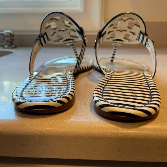 Tory Burch Miller Sandals | Navy Stripe