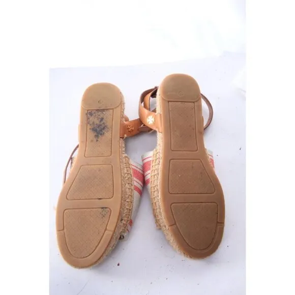 Tory Burch sandals Espadrille Sandals canvas shoes womens shoes sz 6.5