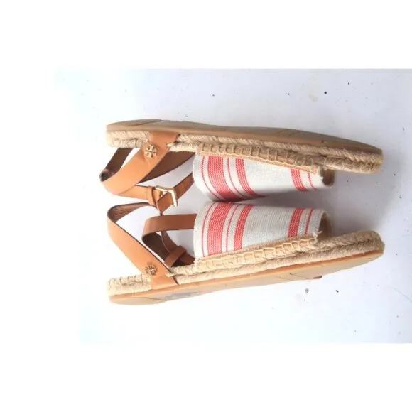 Tory Burch sandals Espadrille Sandals canvas shoes womens shoes sz 6.5