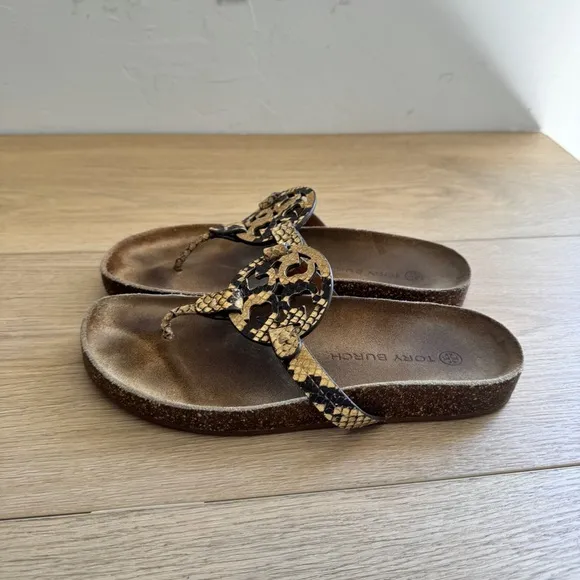 Tory Burch Sandals Shoes Women’s Miller Cloud Snake Designer Leather Spring