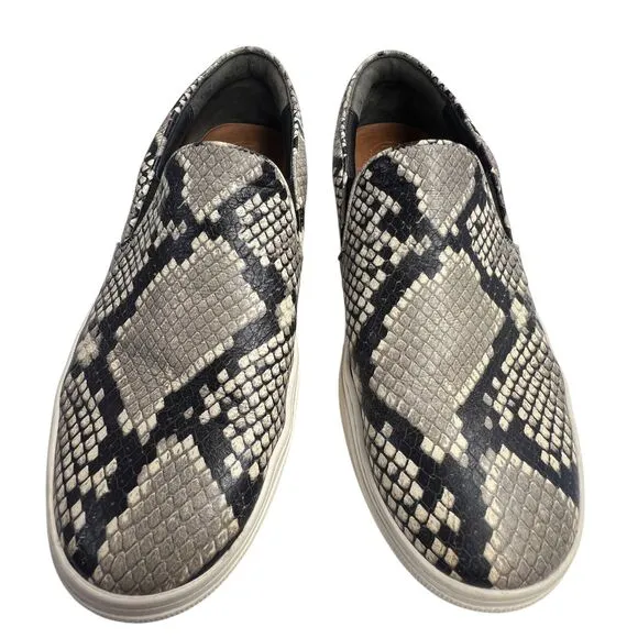 Tory Burch Slip On Sneakers Stamped Snake Print Leather Women’s Size 8M