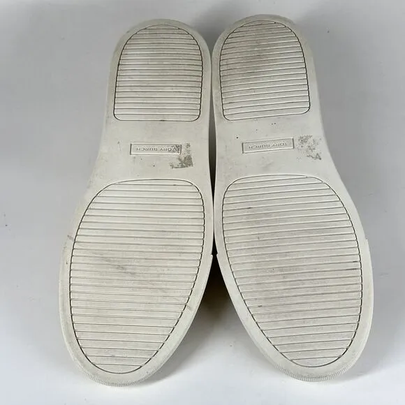 Tory Burch Womens Huarache 2 Sneakers Size 10 M Metallic Gold Slip On Low Top