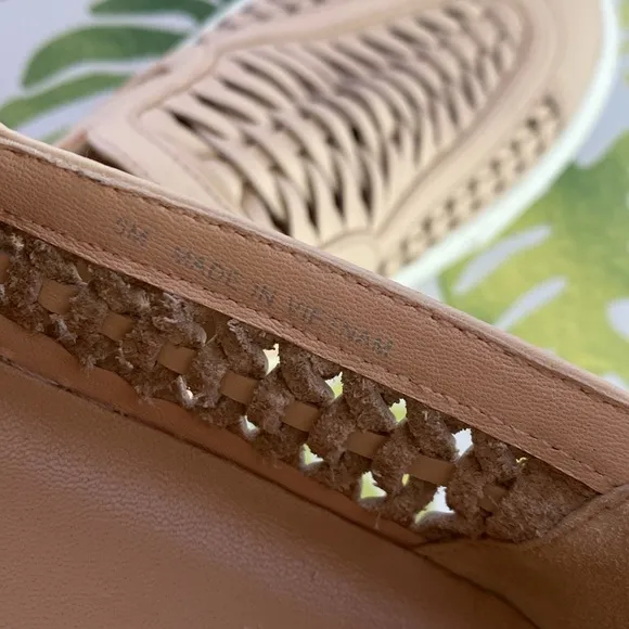 Tory Burch Woven Leather Slip-On Sneakers
