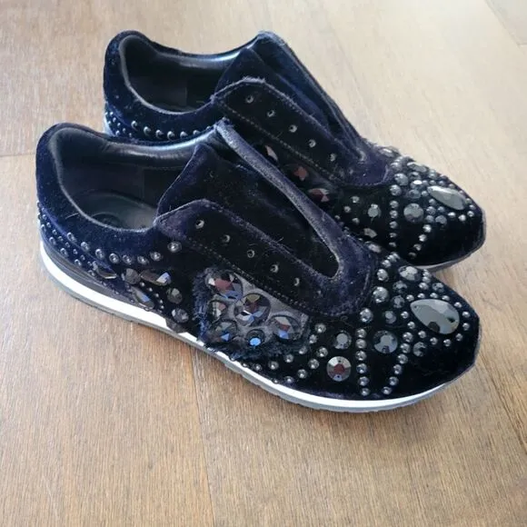 Tory Burch embellished slip on sneakers 37