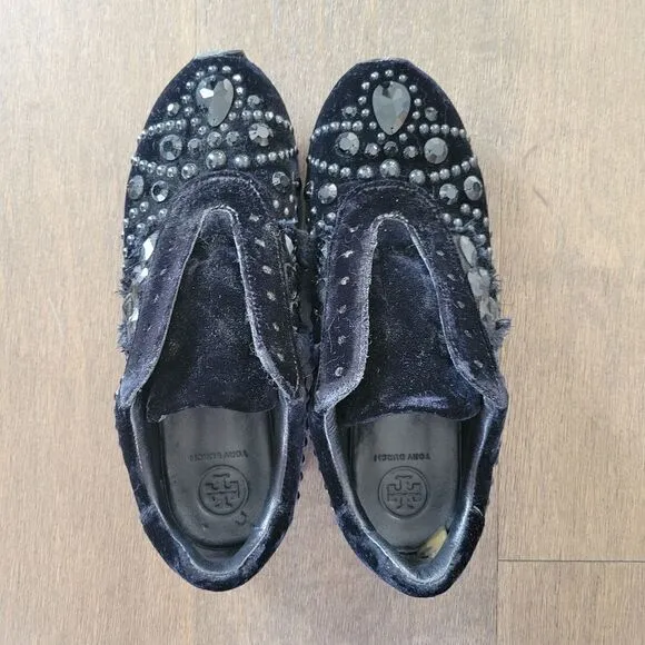 Tory Burch embellished slip on sneakers 37