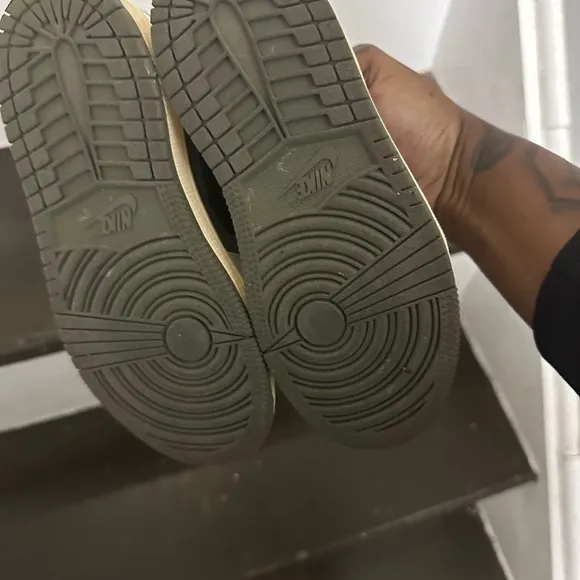 Travis Scott Green and White Sneakers