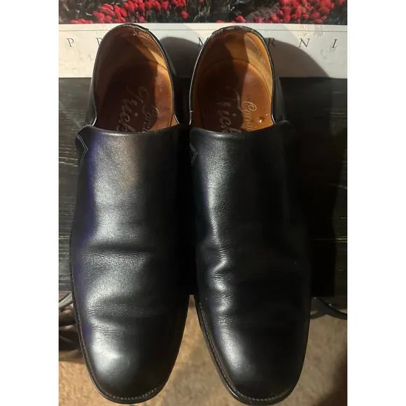 TRICKER'S Made in England Men's US Size 9 UK 8 Black Leather Oxford Dress Shoes