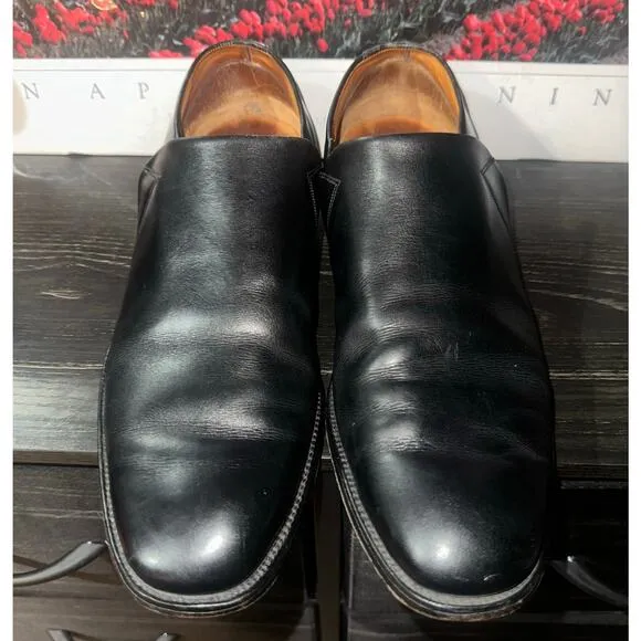 TRICKER'S Made in England Men's US Size 9 UK 8 Black Leather Oxford Dress Shoes
