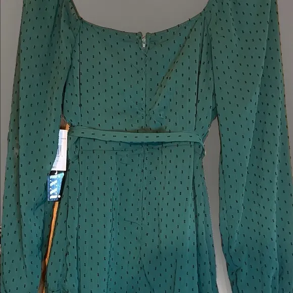 Trixxi Women's Fun Flirty Ethereal Emerald Green &amp; Black Mini Dress Sz 15 NWT