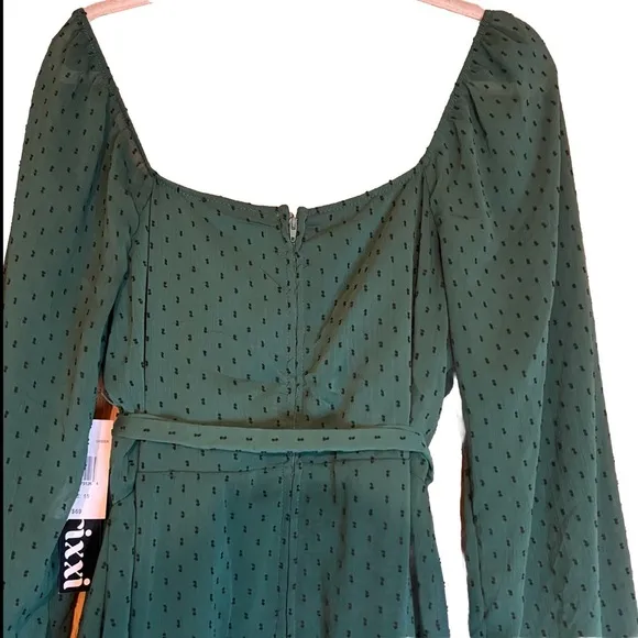 Trixxi Women's Fun Flirty Ethereal Emerald Green &amp; Black Mini Dress Sz 15 NWT