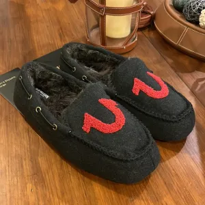 True Religion Men’s Slippers House Shoes new black multiple sizes available
