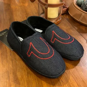 True Religion Men’s Slippers House Shoes new black multiple sizes
