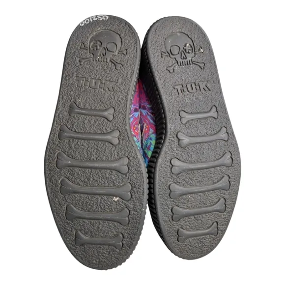 T.U.K. Footwear Hot Pink Paint Swirl Mondo Creepers Retro Emo Platform Shoes