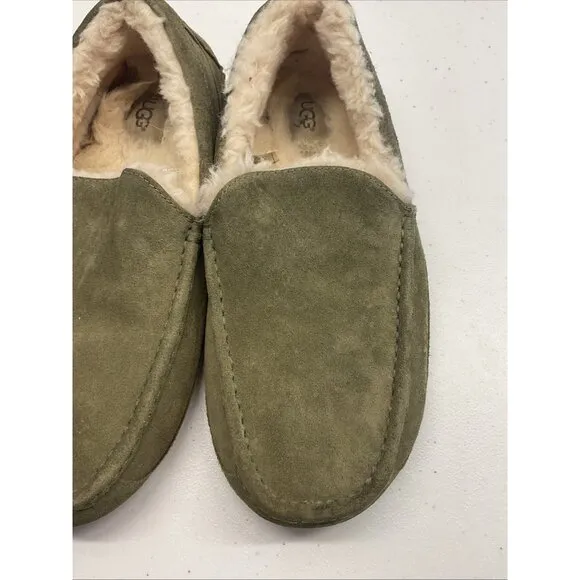 UGG 10 Men's Ascot Suede Slipper Classic Loafer Shoes in Moss green 1101110