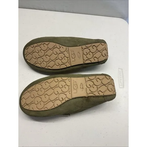 UGG 10 Men's Ascot Suede Slipper Classic Loafer Shoes in Moss green 1101110