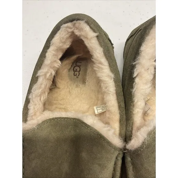 UGG 10 Men's Ascot Suede Slipper Classic Loafer Shoes in Moss green 1101110