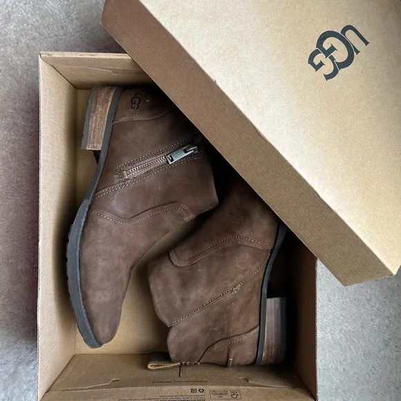 UGG Ankle Boots- Aureo II Suede Brown