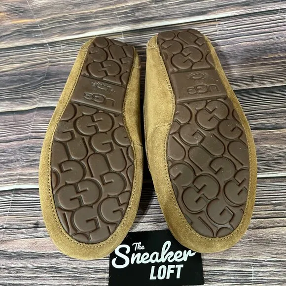 Ugg Ansley Suede Women's Moccasin Slippers Loafers‎ Chestnut Comfort Shoes