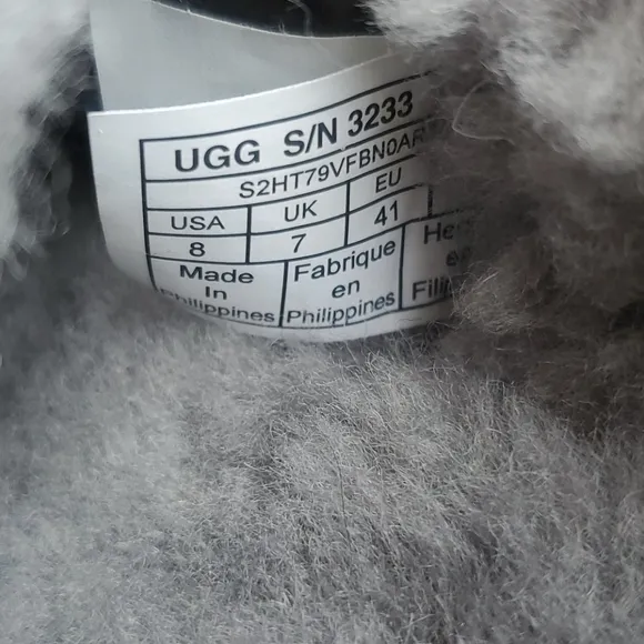 UGG Ascot Moccasin Slippers Grey UGGPure Shoes 8
