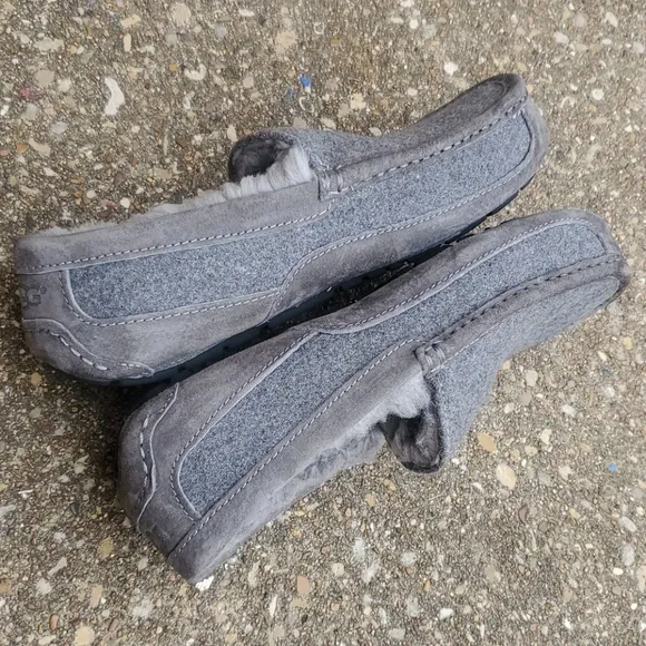 UGG Ascot Moccasin Slippers Grey UGGPure Shoes 8