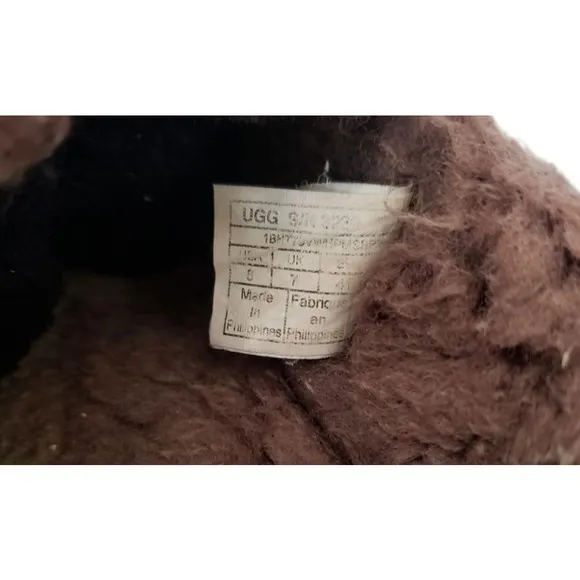 UGG AUSTRALIA Men SZ 8 Ascot Wool Sheepskin Sherpa Moccasins Slippers Shoes 3233