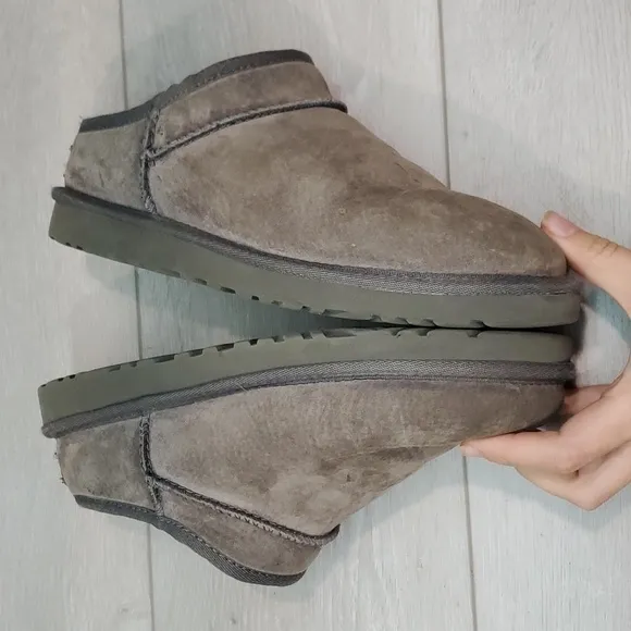 Ugg Australia Women Leather Sheepskin Clogs platform Slippers shoes sz 7