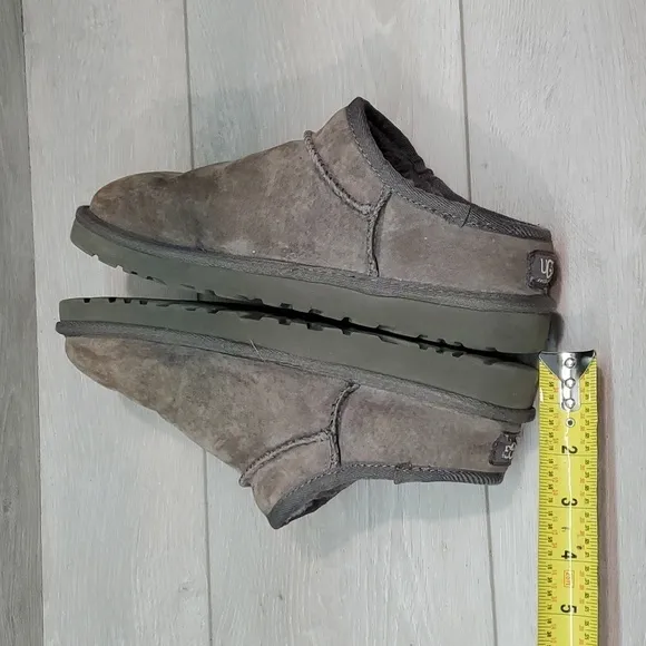 Ugg Australia Women Leather Sheepskin Clogs platform Slippers shoes sz 7