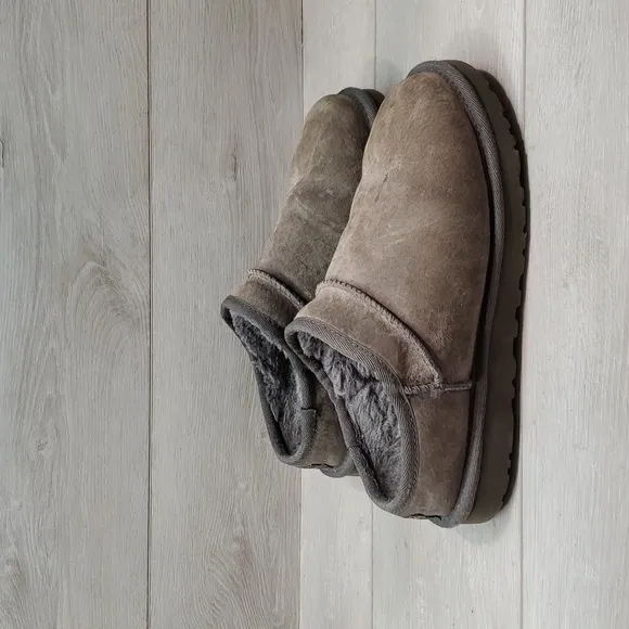 Ugg Australia Women Leather Sheepskin Clogs platform Slippers shoes sz 7