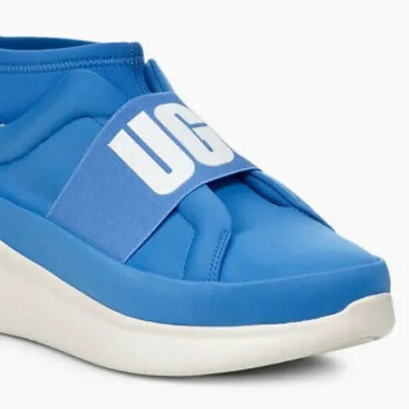 UGG Australia Womens Neutra Size 8 Sneaker Slip On Neon Blue Shoes