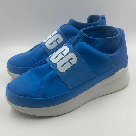 UGG Australia Womens Neutra Size 8 Sneaker Slip On Neon Blue Shoes