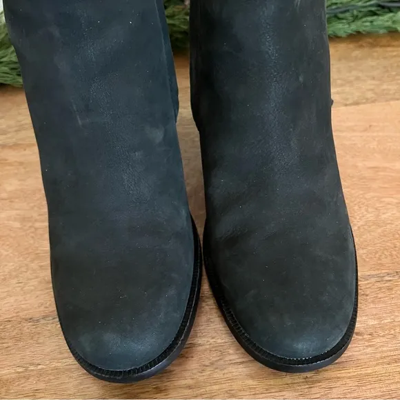 UGG Australia Womens Pixley Black Ankle Boots Bootie Stacked Size 10 1095057
