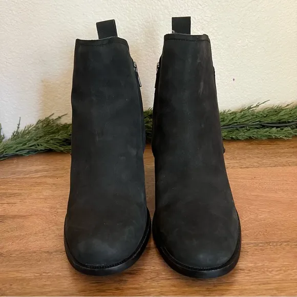 UGG Australia Womens Pixley Black Ankle Boots Bootie Stacked Size 10 1095057