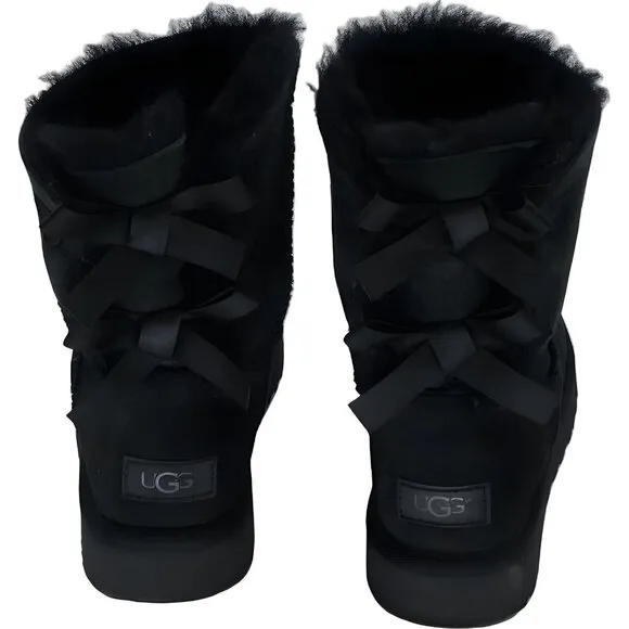 UGG Bailey Bow II Velvet Ribbon Sheepskin Boots 7