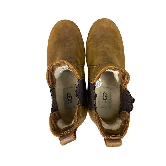 Ugg Brown Bonham Leather Ankle Boots Size‎ 6