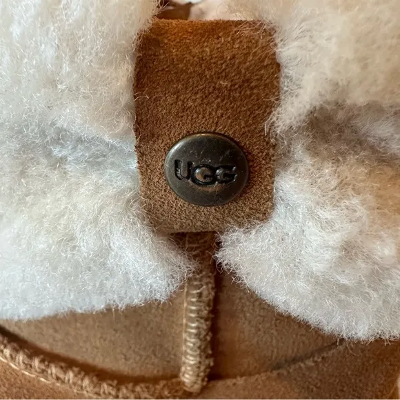 UGG Chestnut Suede Cuffed Ankle Boots