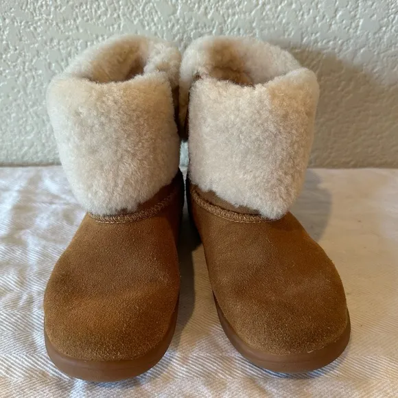 UGG Chestnut Suede Cuffed Ankle Boots