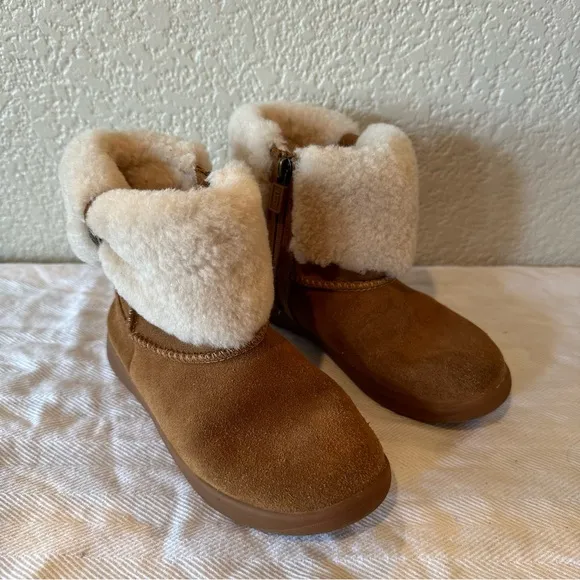 UGG Chestnut Suede Cuffed Ankle Boots