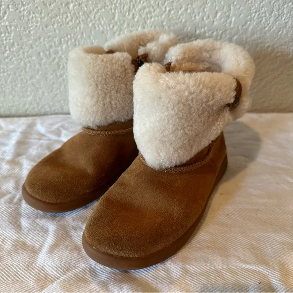 UGG Chestnut Suede Cuffed Ankle Boots