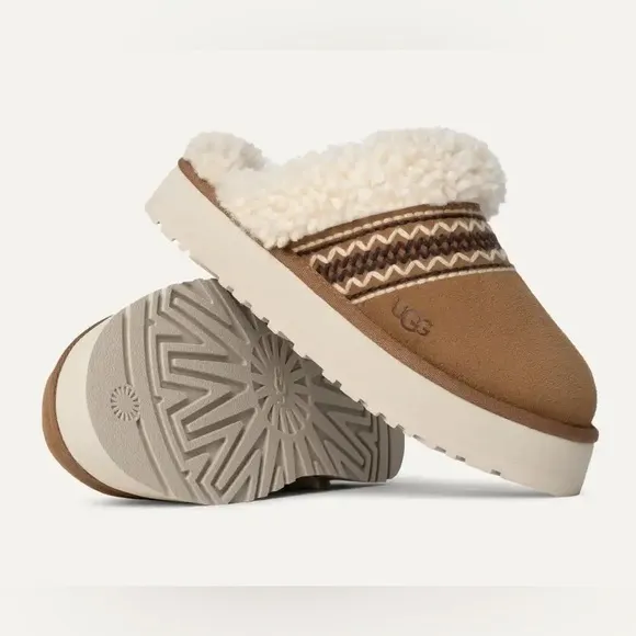 UGG Disquette Atherson Slippers Slides Shoes Chestnut New in Box NIB Women